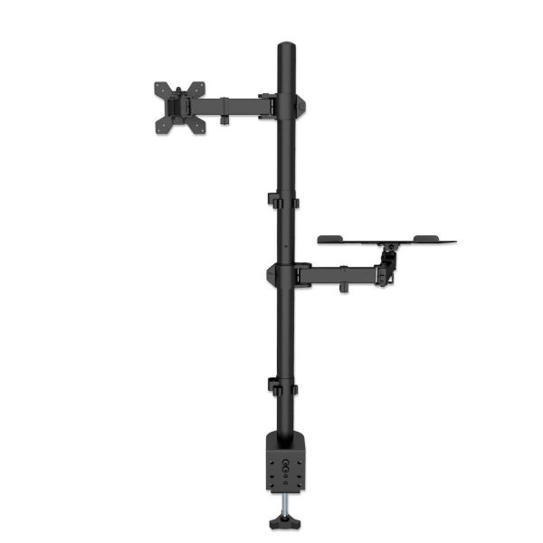 Manhattan Soporte para escritorio combinado con brazo para monitor y soporte para laptop - Imagen 4
