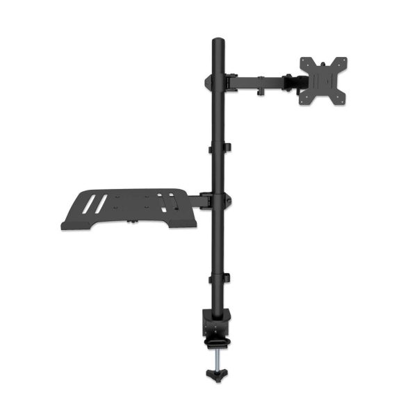 Manhattan Soporte para escritorio combinado con brazo para monitor y soporte para laptop - Imagen 3