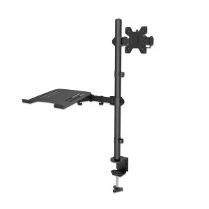 Manhattan Soporte para escritorio combinado con brazo para monitor y soporte para laptop