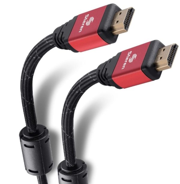 Steren 299-812 cable HDMI 3.6 m HDMI Tipo A (Estándar) Negro, Rojo