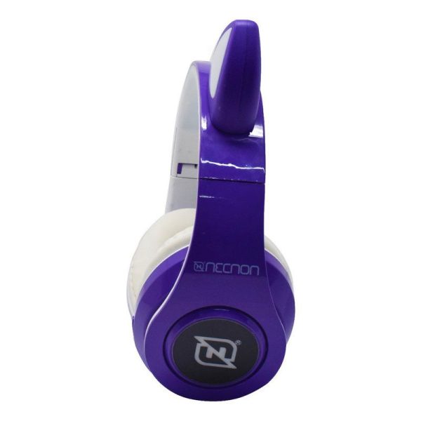 Necnon NBH-07 Auriculares Inalámbrico y alámbrico Diadema Llamadas/Música Bluetooth Púrpura, Blanco - Imagen 4