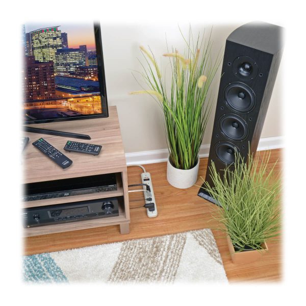 Tripp Lite Supresor de Sobretensiones Protect It!, de 7 Tomacorrientes, Cable de 1.83 m (6 pies), 1080 Joules, 1 LED de Diagnóstico, Caja en Gris Claro - Imagen 4
