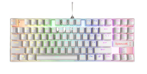 REDRAGON K552W-RGB-1R-SP KUMARA WHITE RGB, Teclado Mecánico Gaming