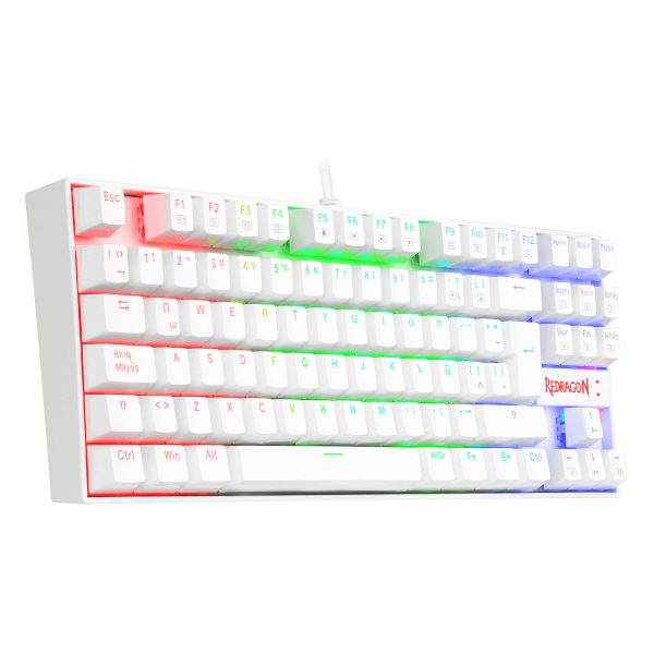 REDRAGON K552W-RGB-1R-SP KUMARA WHITE RGB, Teclado Mecánico Gaming - Imagen 4