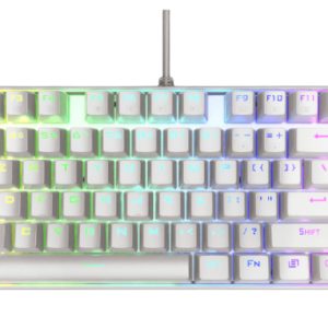 REDRAGON K552W-RGB KUMARA WHITE RGB, Teclado Mecánico Gaming