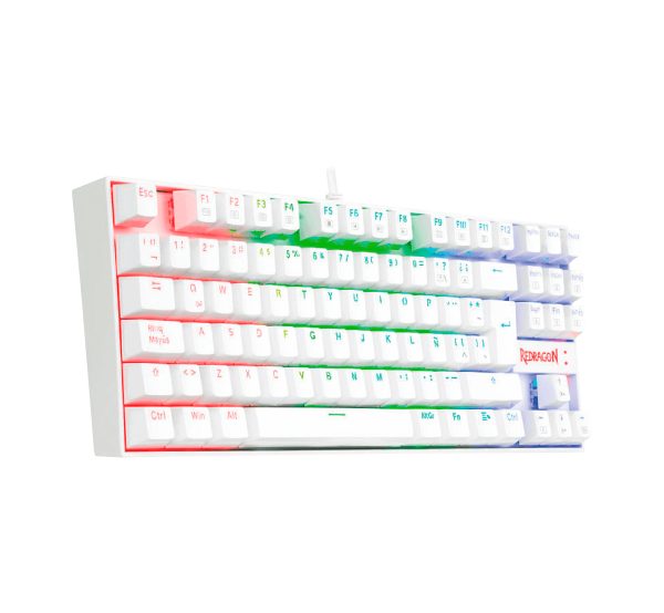 REDRAGON K552W-RGB KUMARA WHITE RGB, Teclado Mecánico Gaming - Imagen 2
