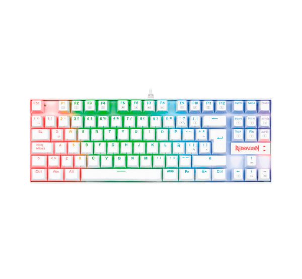 REDRAGON K552W-RGB KUMARA WHITE RGB, Teclado Mecánico Gaming - Imagen 4