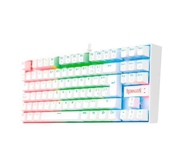 REDRAGON K552W-RGB KUMARA WHITE RGB, Teclado Mecánico Gaming - Imagen 3
