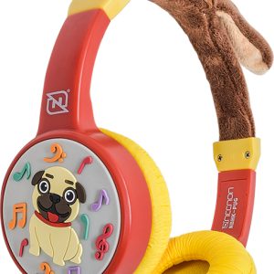 Necnon NBHK-PUG audífono y auriculare Audífonos Alámbrico Diadema Música Rojo, Amarillo