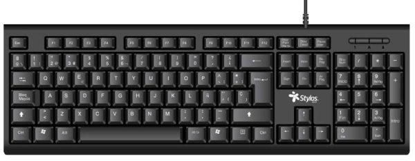 Stylos STPKTM4B teclado Ratón incluido Hogar USB Español Negro - Imagen 3