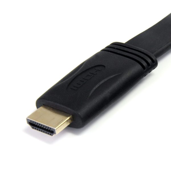 StarTech.com Cable HDMI de alta velocidad con Ethernet 3m Plano -2x HDMI Macho - Ultra HD 4k x 2k - Negro - Imagen 2