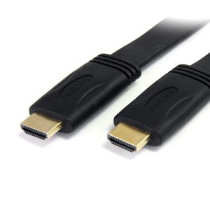 StarTech.com Cable HDMI de alta velocidad con Ethernet 3m Plano -2x HDMI Macho - Ultra HD 4k x 2k - Negro