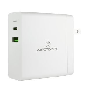 Perfect Choice PC-240396 cargador de dispositivo móvil Universal Blanco Corriente alterna Cargador inalámbrico Carga rápida Interior