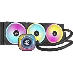 Corsair iCUE LINK H150i LCD Procesador Enfriador de aire 12 cm Negro 3 pieza(s)