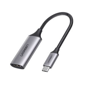 Ugreen 70444 adaptador de cable de vídeo HDMI Tipo A (Estándar) USB Tipo C Aluminio, Negro