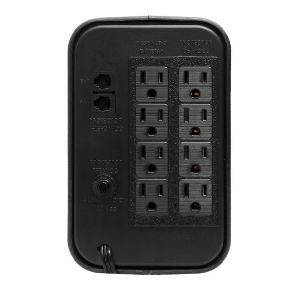 Complet T2000 regulador de voltaje 8 salidas AC 120 V Negro - Imagen 3