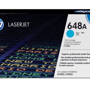 HP Cartucho original de tóner cian 648A LaserJet