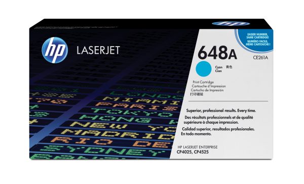 HP Cartucho original de tóner cian 648A LaserJet