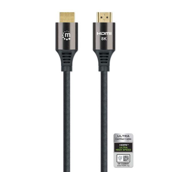 Manhattan Cable HDMI Certificado de Ultra Alta Velocidad, 8K a 60 Hz o 4K a 120 Hz, con Ethernet - Imagen 4