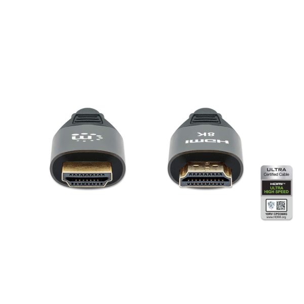 Manhattan Cable HDMI Certificado de Ultra Alta Velocidad, 8K a 60 Hz o 4K a 120 Hz, con Ethernet - Imagen 3