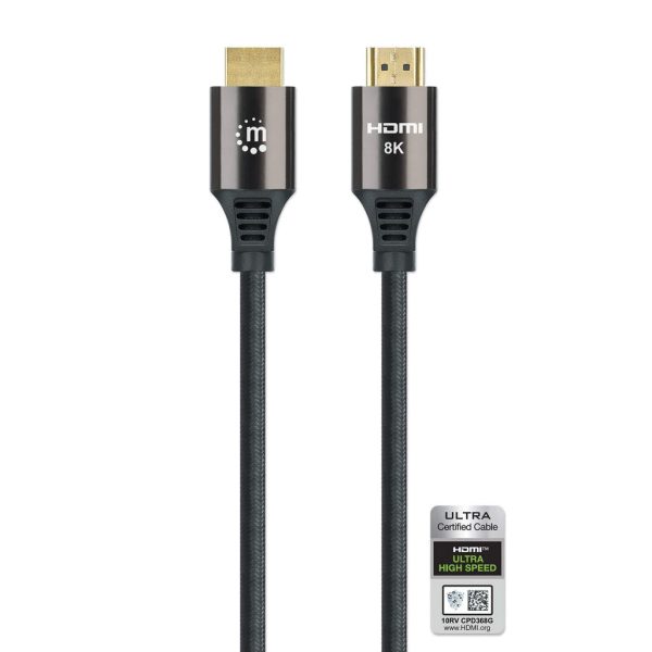 Manhattan Cable HDMI Certificado de Ultra Alta Velocidad, 8K a 60 Hz o 4K a 120 Hz, con Ethernet - Imagen 4