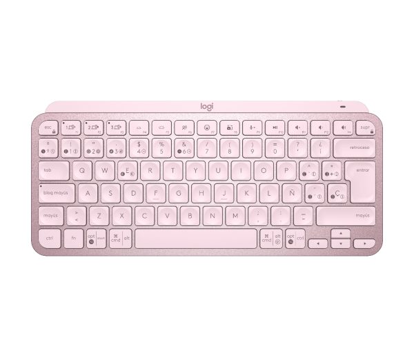 Logitech MX Keys Mini teclado Universal RF inalámbrico + bluetooth Rosa
