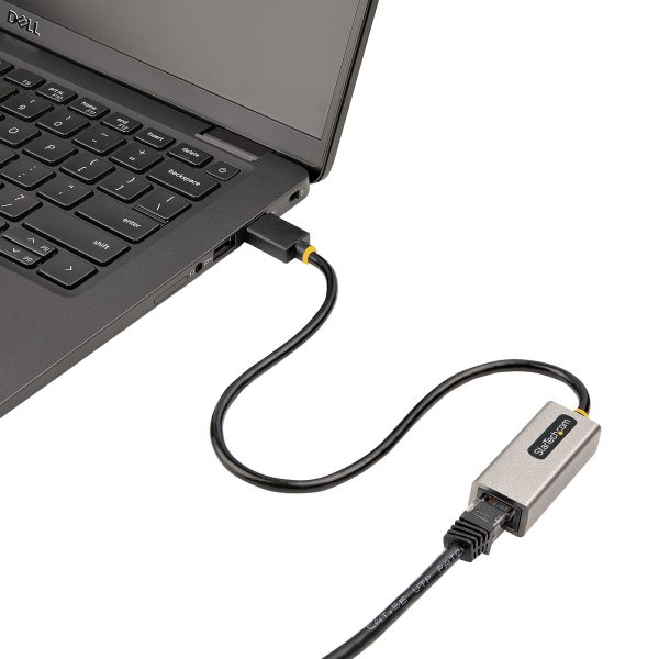 StarTech.com Adaptador USB a Ethernet, USB 3.0 a Ethernet Gigabit de 10/100/1000 para Laptops, con Cable Incorporado de 30cm, Adaptador USB a RJ45, Adaptador NIC, Adaptador de Red USB - Imagen 2