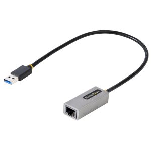 StarTech.com Adaptador USB a Ethernet, USB 3.0 a Ethernet Gigabit de 10/100/1000 para Laptops, con Cable Incorporado de 30cm, Adaptador USB a RJ45, Adaptador NIC, Adaptador de Red USB