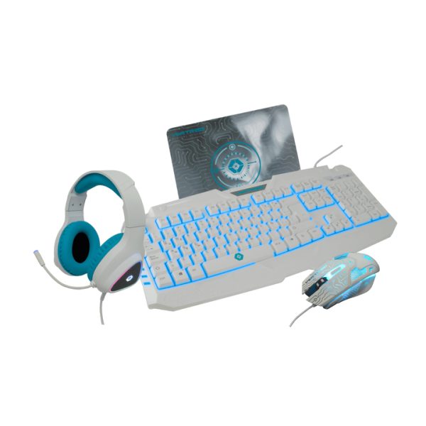Vortred V-930457 teclado Ratón incluido Juego USB Español Blanco