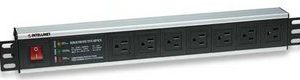 Intellinet Barra Multicontacto de 7 salidas para Montaje en Rack de 19"