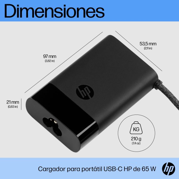 HP Cargador USB-C 65 W para laptops - Imagen 2