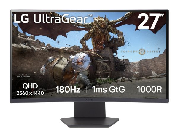 LG 27GS60QC monitor de computadora 68.6 cm (27") 2560 x 1440 Pixeles Full HD LCD Negro