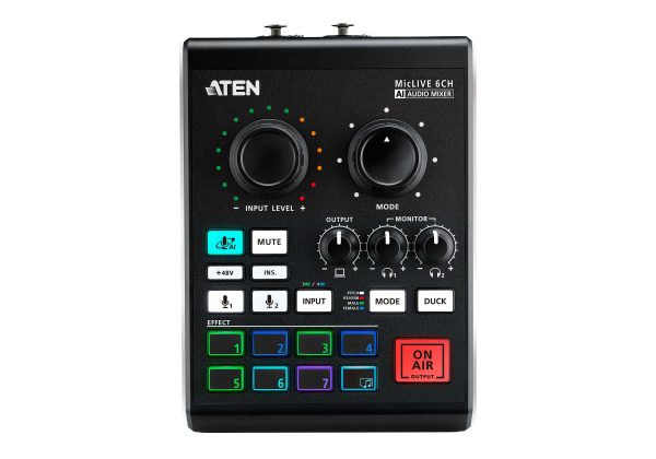 ATEN UC8000 mezclador de audio 6 canales 20 - 20000 Hz Negro, Gris - Imagen 3
