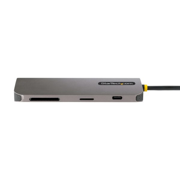 StarTech.com Adaptador Multipuertos USB C de Video 4K a 60Hz, con Hub de 3 Puertos USB-A de 5Gbps, Entrega de Alimentación USB de 100W, Red Ethernet, SD/microSD, Cable de 30cm