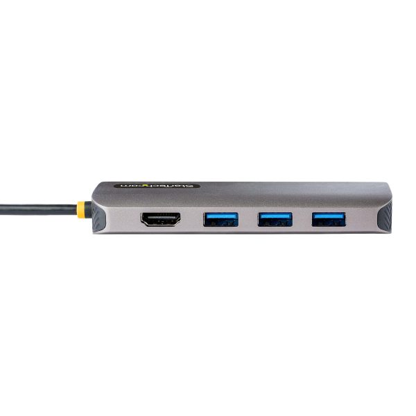StarTech.com Adaptador Multipuertos USB C de Video 4K a 60Hz, con Hub de 3 Puertos USB-A de 5Gbps, Entrega de Alimentación USB de 100W, Red Ethernet, SD/microSD, Cable de 30cm - Imagen 2