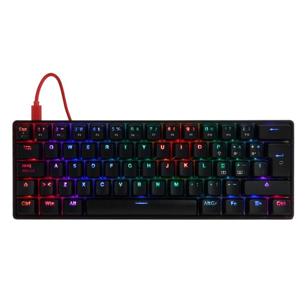 Game Factor KBG560 teclado Juego USB QWERTY Español Negro - Imagen 3