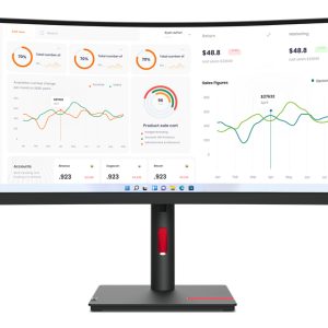 Lenovo ThinkVision T34w-30 LED display 86.4 cm (34") 3440 x 1440 Pixeles Wide Quad HD Negro