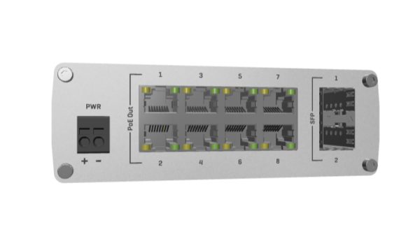 Teltonika TSW200 dispositivo de redes No administrado Gigabit Ethernet (10/100/1000) Energía sobre Ethernet (PoE) Aluminio - Imagen 4