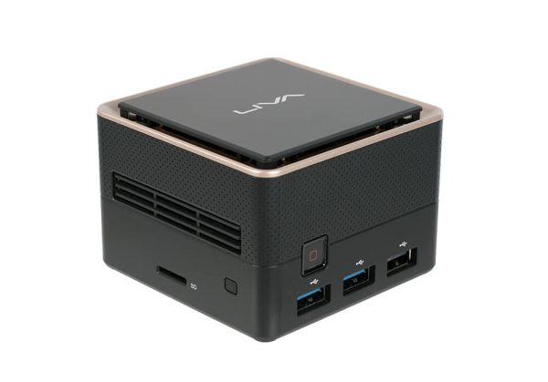 ECS LIVA Q3 Plus AMD Ryzen Embedded V1000 V1605B 8 GB DDR4-SDRAM 128 GB eMMC Mini PC Negro - Imagen 2