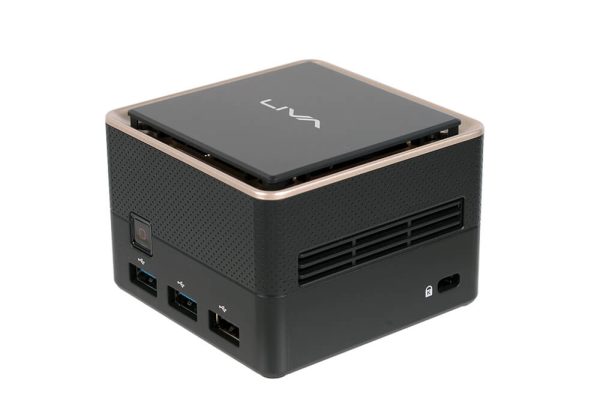 ECS LIVA Q3 Plus AMD Ryzen Embedded V1000 V1605B 8 GB DDR4-SDRAM 128 GB eMMC Mini PC Negro