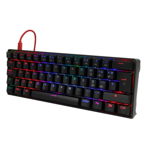 Game Factor KBG560 teclado Juego USB QWERTY Español Negro - Imagen 4
