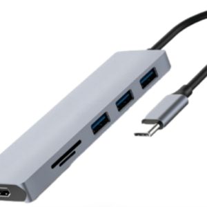 Nextep NE-446 base para laptop o replicador de puertos USB 3.2 Gen 1 (3.1 Gen 1) Type-C Gris