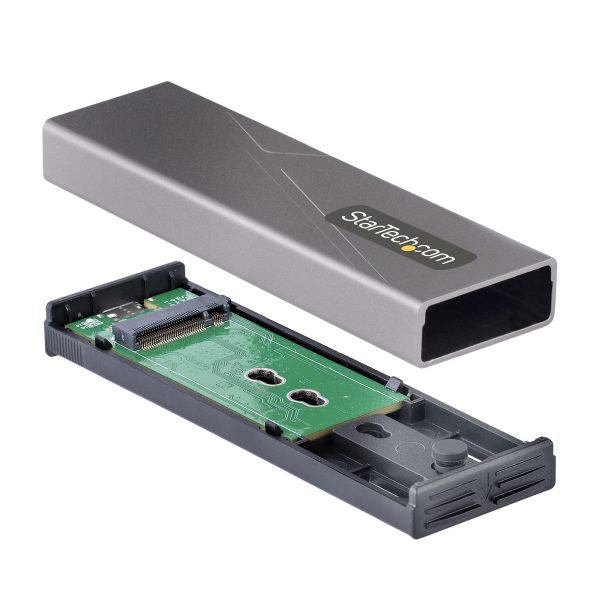 StarTech.com Gabinete Externo de Aluninio USB-C 10Gbps a NVMe M.2 o SSD M.2 SATA sin Herramientas para SSD M.2 NGFF PCIe/SATA - con Cables USB Tipo C o USB-A - 2230/2242/2260/2280 - Imagen 2