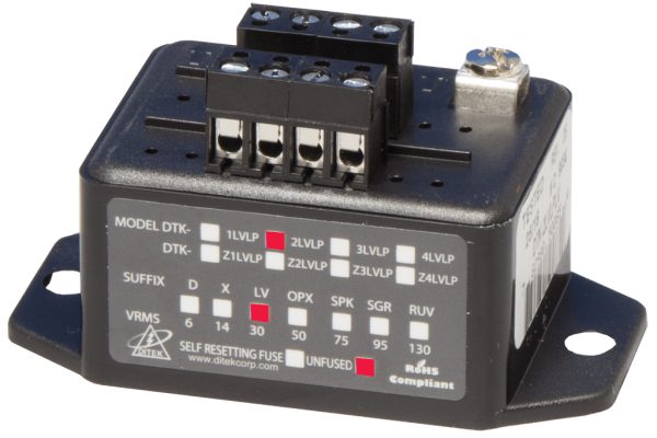 Ditek DTK-2LVLPLV supresor de picos Negro 24 V - Imagen 2