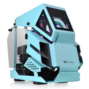 Thermaltake AH T200 Midi Tower Negro, Turquesa