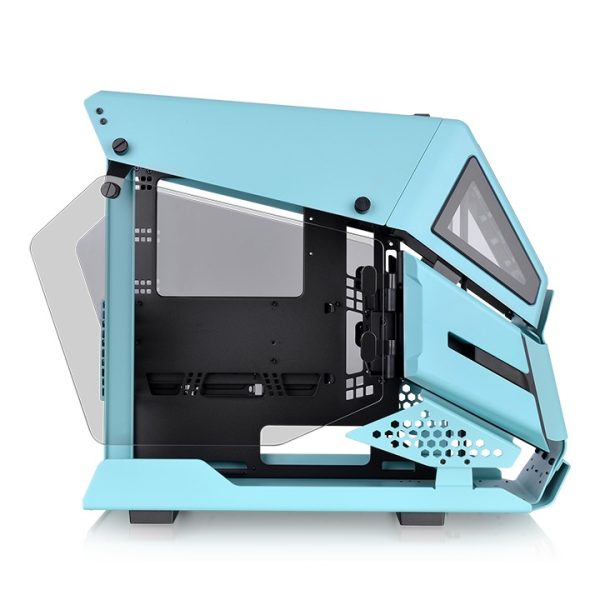Thermaltake AH T200 Midi Tower Negro, Turquesa - Imagen 3