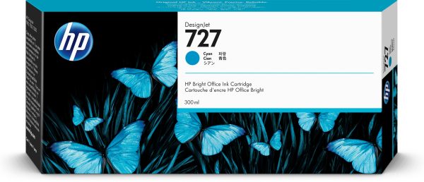 HP Cartucho de tinta DesignJet 727 cian de 300 ml