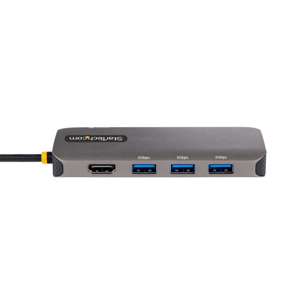 StarTech.com Adaptador Multipuertos USB C, de Video HDMI de 4K y 60Hz, Hub USB-A 3.2 de 3 Puertos de 5Gbps, Entrega de Alimentación PD de 100W, GbE, Docking Station de Viajes - Imagen 3