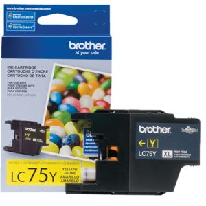 Brother LC75Y cartucho de tinta 1 pieza(s) Original Alto rendimiento (XL) Amarillo