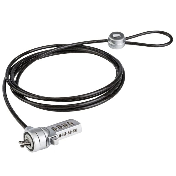 TechZone TZCCL103 cable antirrobo Negro, Plata 1.8 m - Imagen 2